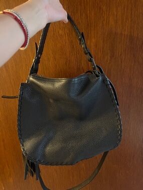 All Saints Black Leather Bag